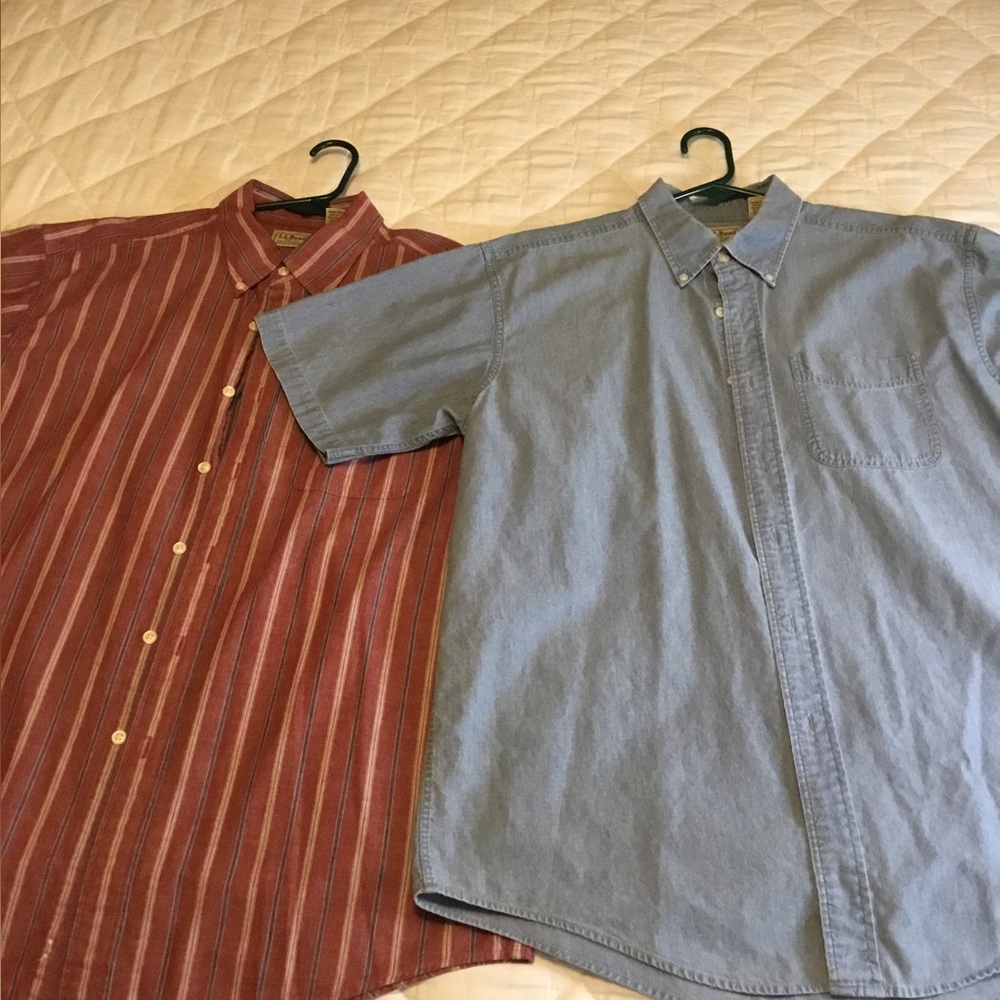 LLBean bundle of two short sleeve shirts